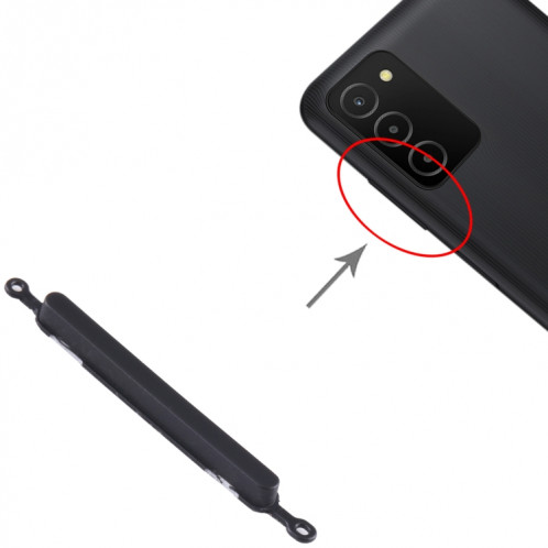 Pour Samsung Galaxy A03s SM-A037 10 pièces bouton d'alimentation + bouton de contrôle du volume (noir) SH605A1780-04