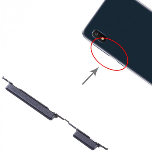Pour Samsung Galaxy A10e SM-A102 10 pièces bouton d'alimentation + bouton de contrôle du volume (noir) SH610A264-04
