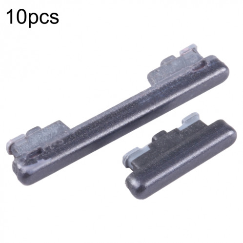Pour Samsung Galaxy S21 FE 5G SM-G990 10 pièces bouton d'alimentation + bouton de contrôle du volume (noir) SH617A1756-04