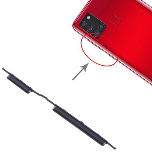 Pour Samsung Galaxy A21s SM-A217 10 pièces bouton d'alimentation + bouton de contrôle du volume (noir) SH621A1173-04
