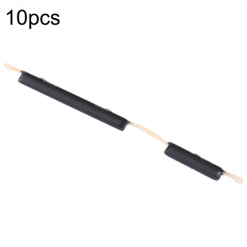 Pour Samsung Galaxy M11 SM-M115 10 pièces bouton d'alimentation + bouton de contrôle du volume (noir) SH626A1297-04