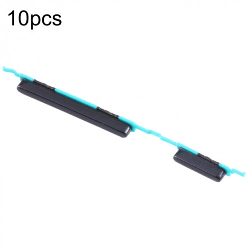 Pour Samsung Galaxy M31 SM-M315 10 pièces bouton d'alimentation + bouton de contrôle du volume (noir) SH638A1104-04