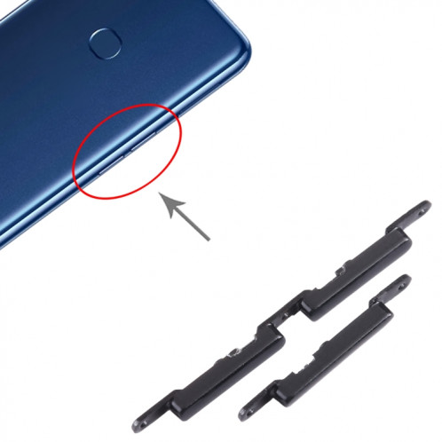 Pour Samsung Galaxy A10s SM-A107 10 pièces bouton d'alimentation + bouton de contrôle du volume (noir) SH646A486-04