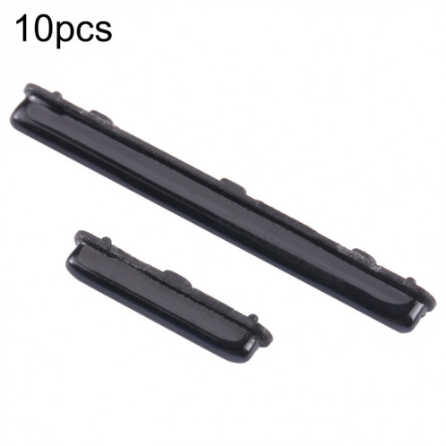 Pour Samsung Galaxy A51 SM-A515 10 pièces bouton d'alimentation + bouton de contrôle du volume (noir) SH680A494-04