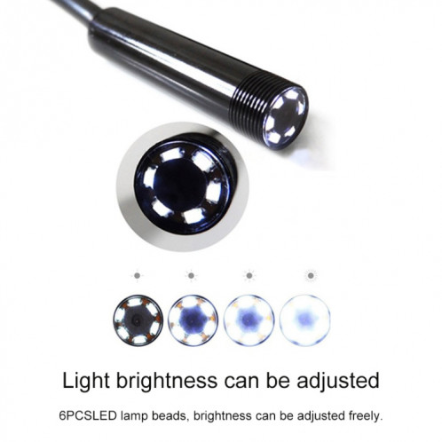 Caméra d'inspection de tube dur d'endoscope micro USB étanche AN97 pour pièces de téléphone mobile Android à fonction OTG, avec 6 LED, diamètre de l'objectif : 5,5 mm (longueur : 10 m) SH701F1447-09