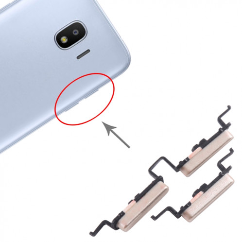 Pour Samsung Galaxy J4 SM-J400 10 pièces bouton d'alimentation + bouton de contrôle du volume (or) SH702A275-04