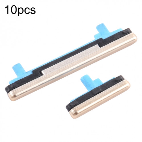 Pour Samsung Galaxy A8 + 2018 SM-A730 10 pièces bouton d'alimentation + bouton de contrôle du volume (or) SH705A422-04