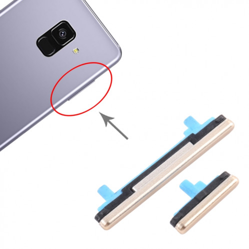 Pour Samsung Galaxy A8 + 2018 SM-A730 10 pièces bouton d'alimentation + bouton de contrôle du volume (or) SH705A422-04