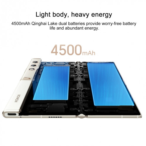 Honor V Purse 5G, 16 Go + 256 Go, empreinte digitale latérale, 7,71 pouces + 6,45 pouces MagicOS 7.2 Qualcomm Snapdragon 778G Octa Core, réseau : 5G, OTG, NFC, ne prend pas en charge Google Play (or) SH001A671-014
