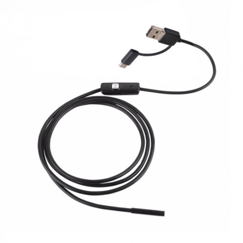 AN100 3 en 1 IP67 étanche USB-C / Type-C + Micro USB + USB HD Endoscope Caméra d'inspection à tube dur pour pièces de téléphone portable Android à fonction OTG, avec 6 LED, diamètre de l'objectif: 8 mm (longueur: SH003A1386-08