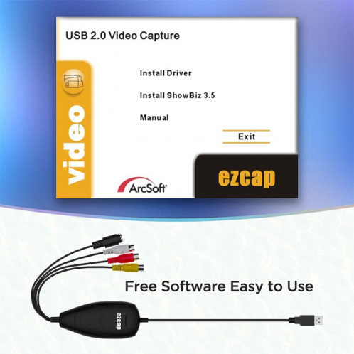 Ezcap 172 USB 2.0 Audio vidéo Grabber carte de Capture prise en charge du système Windows SE63821849-06