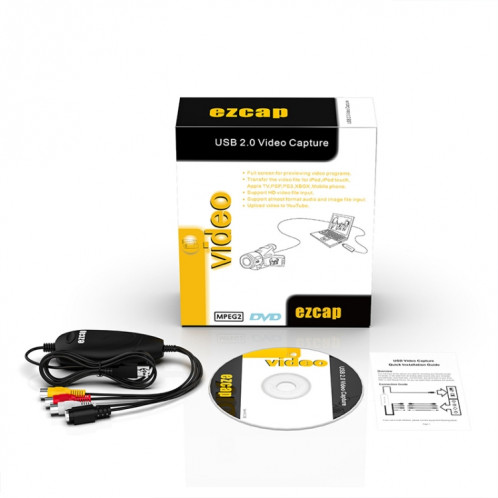 Ezcap 172 USB 2.0 Audio vidéo Grabber carte de Capture prise en charge du système Windows SE63821849-06