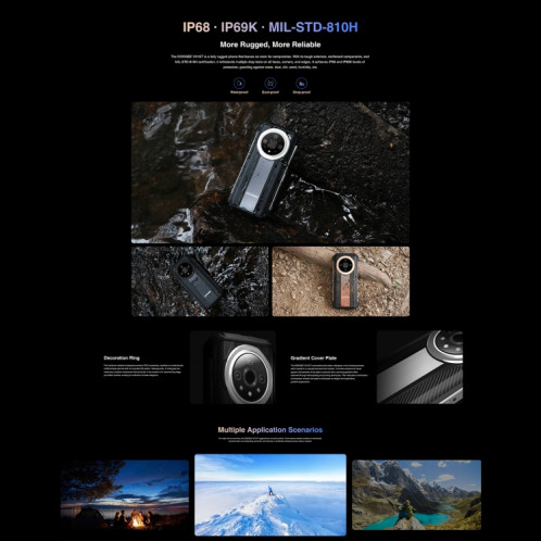  DOOGEE V31 GT, 12 Go + 256 Go, caméra d'imagerie thermique, empreinte digitale latérale, batterie 10800 mAh, 6,58 pouces Android 13 Dimensity 1080 Octa Core, réseau : 5G, OTG, NFC, prise en charge SD501C1425-025