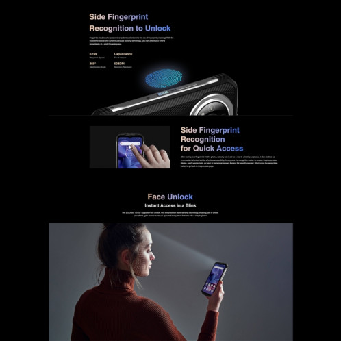  DOOGEE V31 GT, 12 Go + 256 Go, caméra d'imagerie thermique, empreinte digitale latérale, batterie 10800 mAh, 6,58 pouces Android 13 Dimensity 1080 Octa Core, réseau : 5G, OTG, NFC, prise en charge SD501C1425-025