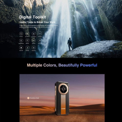  DOOGEE V31 GT, 12 Go + 256 Go, caméra d'imagerie thermique, empreinte digitale latérale, batterie 10800 mAh, 6,58 pouces Android 13 Dimensity 1080 Octa Core, réseau : 5G, OTG, NFC, prise en charge SD501C1425-025