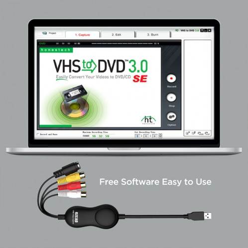 Carte de capture vidéo UVC USB2.0 Ezcap 158A sans pilote SE63981084-07