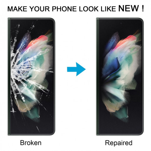 Écran secondaire LCD pour Samsung Galaxy Z Fold3 SM-F926B/W22, lentille extérieure en verre avec adhésif OCA optiquement transparent SH6502594-07