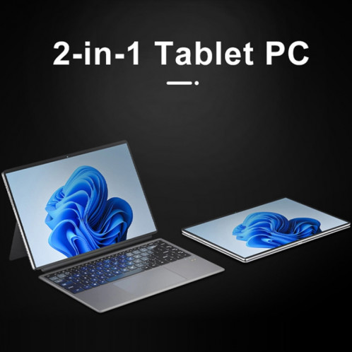 Tablette PC W14 14,1 pouces 2 en 1, 16 Go + 256 Go, Windows 11 Intel Alder Lake N100 Quad Core, avec étui en cuir pour clavier SP58011833-014