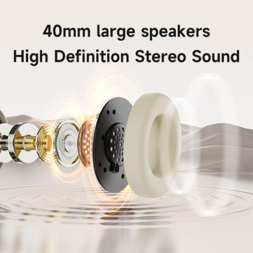 Écouteur Bluetooth à réduction de bruit supra-auriculaire Zealot B38 (blanc) SZ301A1878-010