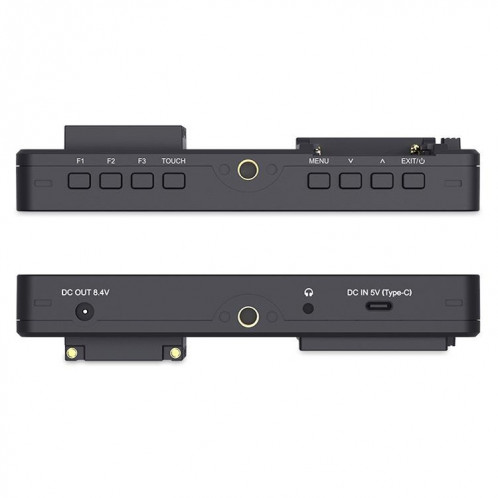 FEELWORLD F5 ProX 5,5 pouces 1600nit écran tactile haute luminosité DSLR caméra moniteur de terrain 4K HDMI F970 Kit d'installation et d'alimentation (noir) SF701A1370-016