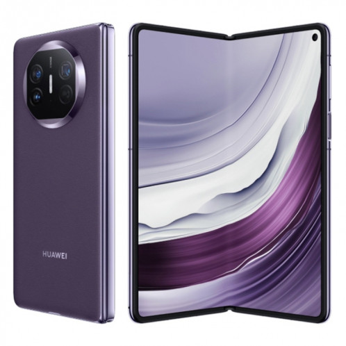 HUAWEI Mate X5, édition collector 16 Go + 1 To, 7,85 pouces + 6,4 pouces HarmonyOS 4.0.0 Kirin 9000S 7 nm Octa-Core 2,16 GHz, OTG, NFC, ne prend pas en charge Google Play (violet) SH105A188-018