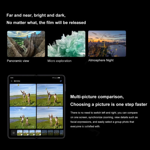 HUAWEI Mate X5, édition collector 16 Go + 1 To, 7,85 pouces + 6,4 pouces HarmonyOS 4.0.0 Kirin 9000S 7 nm Octa-Core 2,16 GHz, OTG, NFC, ne prend pas en charge Google Play (blanc) SH105C691-018