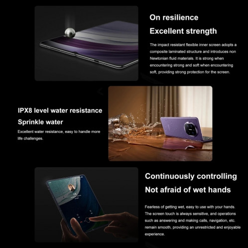 HUAWEI Mate X5, édition collector 16 Go + 1 To, 7,85 pouces + 6,4 pouces HarmonyOS 4.0.0 Kirin 9000S 7 nm Octa-Core 2,16 GHz, OTG, NFC, ne prend pas en charge Google Play (violet) SH105A188-018