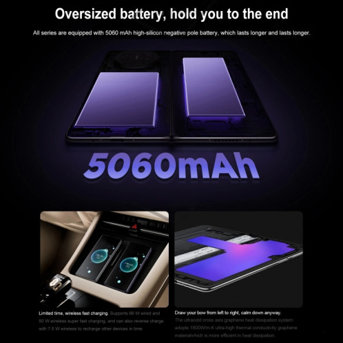 HUAWEI Mate X5, 12 Go + 512 Go, 7,85 pouces + 6,4 pouces HarmonyOS 4.0.0 Kirin 9000S 7nm Octa-Core 2,16 GHz, OTG, NFC, ne prend pas en charge Google Play (Or) SH102E385-018
