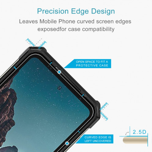 Pour Ulefone Armor 24, 50 pièces, Film en verre trempé 0.26mm 9H 2.5D SH19021496-06