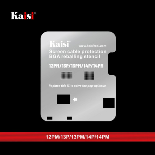 Kaisi LCD Screen IC BGA Reballing Pochoir pour iPhone 11 à 14 Pro Max SK67481587-06