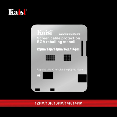Kaisi LCD Screen IC BGA Reballing Pochoir pour iPhone 11 à 14 Pro Max SK67481587-06