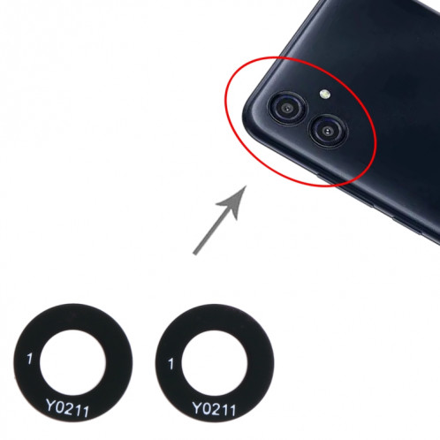 Objectif de caméra arrière pour Samsung Galaxy M04 SM-M045F, 10 pièces SH24151360-04