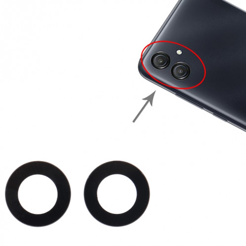 Pour Samsung Galaxy A04E 10 pièces objectif de caméra arrière SH24221794-04