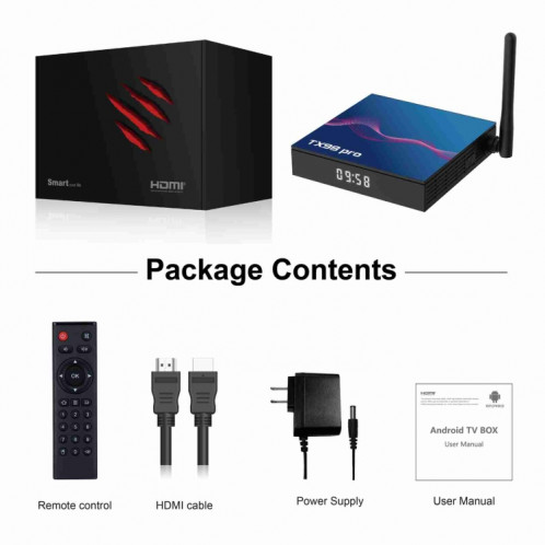 Boîtier Smart TV T98 Pro 4K Ultra HD Android 12.0 avec télécommande, 2 Go + 16 Go, Allwinner H618 Quad-Core () SH201A1691-011