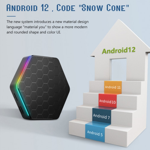 Boîtier Smart TV T95Z Plus 8K WiFi6 Android 12.0 avec télécommande, 4 Go + 128 Go, Allwinner H618 Quad-Core () SH304A494-013