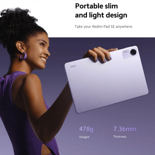 Xiaomi Redmi Pad SE 11 pouces, 8 Go + 256 Go, MIUI Pad 14 OS Qualcomm Snapdragon 680 Octa Core, ne prend pas en charge Google Play (gris) SX703A648-010