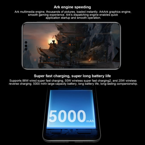 HUAWEI Mate 60 Pro+, 16 Go + 1 To, identification par empreinte digitale à l'écran, 6,82 pouces HarmonyOS 4.0 Kirin 9000S Octa Core jusqu'à 2,62 GHz, NFC, OTG, ne prend pas en charge Google Play (blanc) SH502A763-09