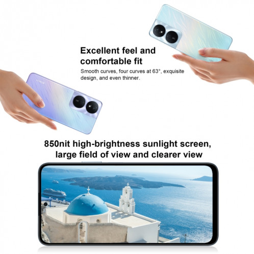 Honor Play 50 Plus, 12 Go + 256 Go, 6,8 pouces MagicOS 7,2 Dimensity 6020 Octa Core jusqu'à 2,2 GHz, réseau : 5G, OTG, ne prend pas en charge Google Play (violet) SH201D34-09
