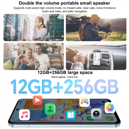Honor Play 50 Plus, 12 Go + 256 Go, 6,8 pouces MagicOS 7,2 Dimensity 6020 Octa Core jusqu'à 2,2 GHz, réseau : 5G, OTG, ne prend pas en charge Google Play (noir) SH201A1782-09