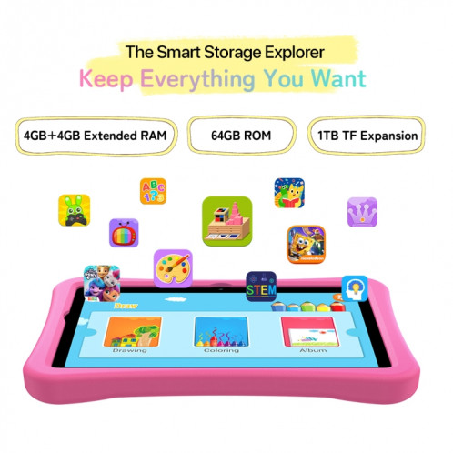  UMIDIGI G2 Tab Tablette PC pour enfants 10,1 pouces, 4 Go + 64 Go, Android 13 RK3562 Quad-Core, version mondiale avec Google, prise UE (Vert magique) SU101B632-013