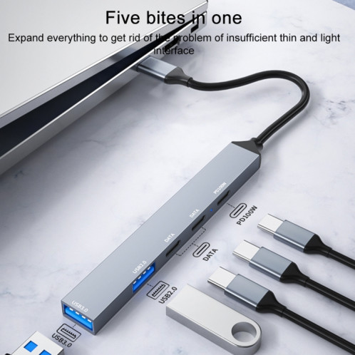 Station d'accueil multifonctionnelle ADS-809 PD 100W 5 en 1 avec port USB-C/Type-C SH7518497-09