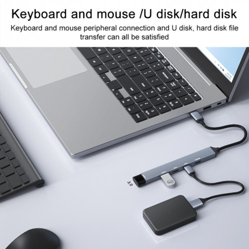 Station d'accueil multifonctionnelle ADS-809 PD 100W 5 en 1 avec port USB-C/Type-C SH7518497-09