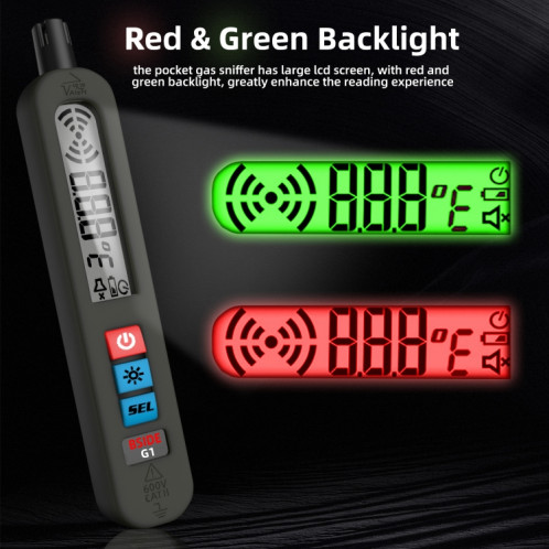 Détecteur de gaz combustible rechargeable portable BSIDE G1 SB7546517-010