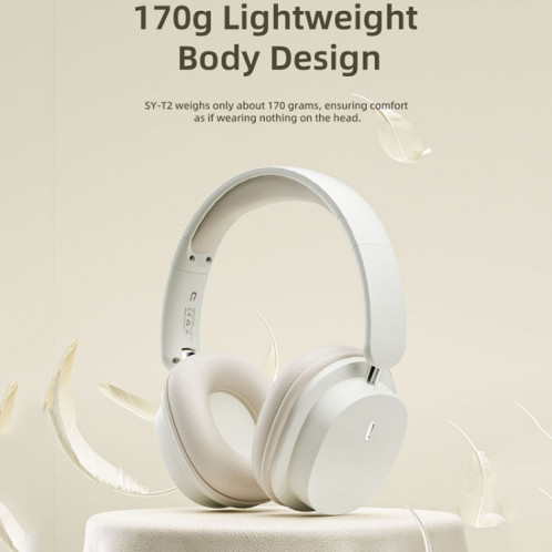 Casque de jeu sans fil pliable haute définition stéréo ENC à réduction de bruit T2 avec micro (kaki) SH501B1312-011