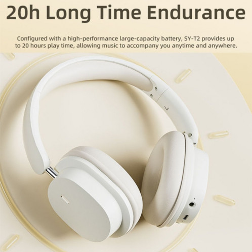 Casque de jeu sans fil pliable haute définition stéréo ENC à réduction de bruit T2 avec micro (kaki) SH501B1312-011