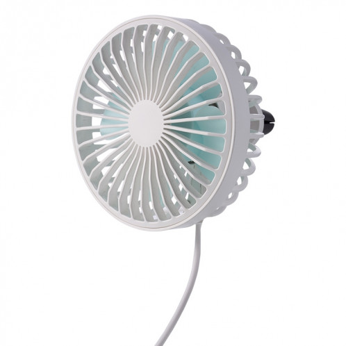 F829 Ventilateur de refroidissement électrique de sortie d'air de voiture portable avec lumière LED (blanc) SH701B1308-014