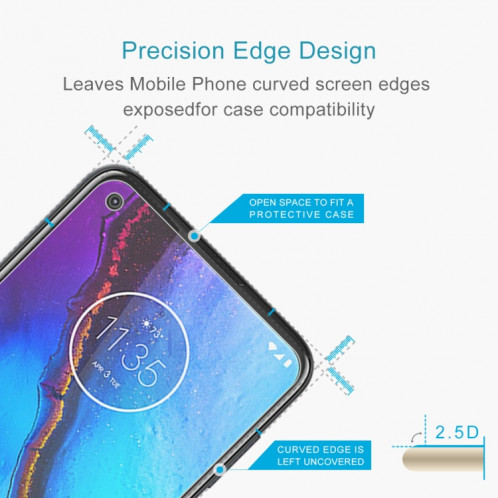 Pour Motorola Moto One Fusion Plus 0.26mm 9H 2.5D Film en verre trempé SD0103826-08