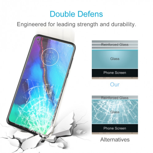 Pour Motorola Moto One Fusion Plus 0.26mm 9H 2.5D Film en verre trempé SD0103826-08