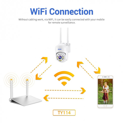 Caméra WiFi ESCAM TV114 4MP prenant en charge la voix bidirectionnelle, la vision nocturne et la détection de mouvement, spécification: SE27011975-010