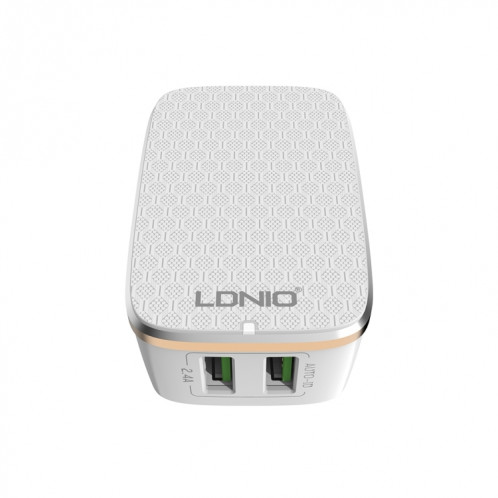 LDNIO A2204 2 en 1 12W double interface USB chargeur de voyage chargeur de téléphone portable avec câble de données Micro USB, prise ue SL2602553-07